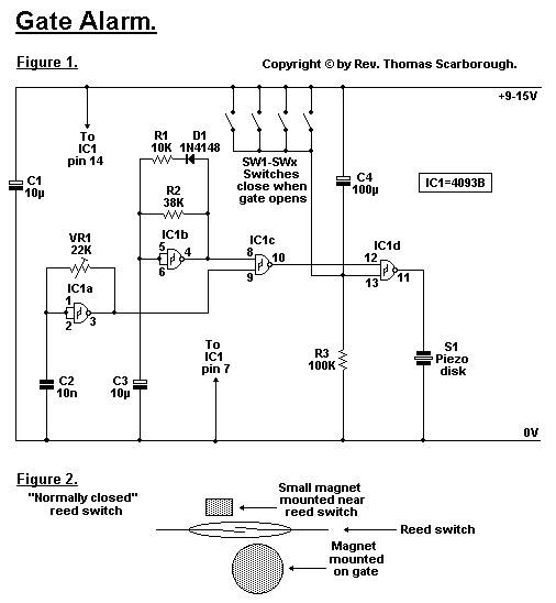 Gate Alarm Circuit Diagram Tutorial