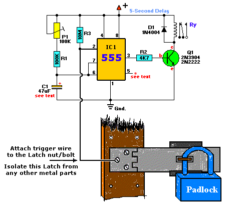 Touch Activated Alarm Diagram