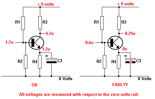 Emitter Capacitor Short Circuit Diagram
