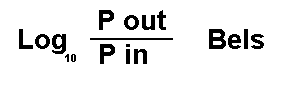 Bels Decibels and DB - Formula