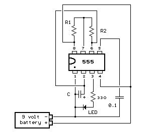 555 timer Circuit / Schematic