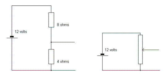 transistor amplifier using universal dc voltage divider