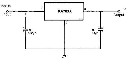 7805 voltage regulator block diagram