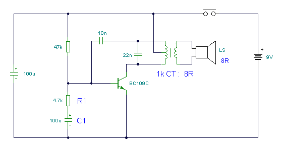 Electronic Canary Circuit Diagram