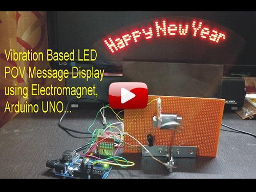 Vibration based LED POV Message Display