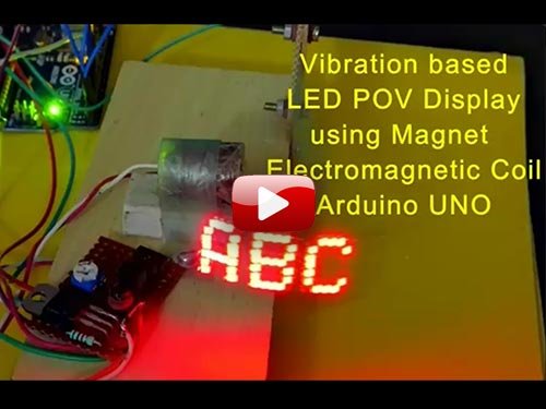 Vibration based LED POV Display Video
