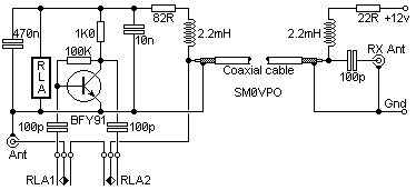 Preamp TRANSMIT and RECEIVE diagram
