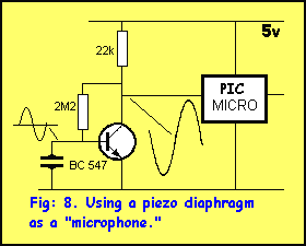 Using a Piezo Diaphram as a microphone Diagram