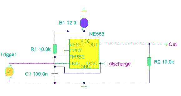 Basic 555 Monostable Circuit Diagram